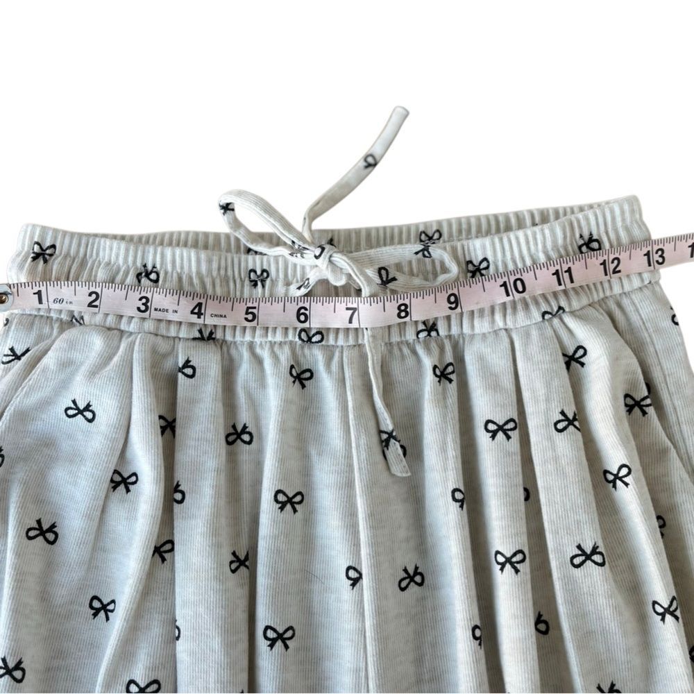 🌴 Bow Print Lounge Pants Women’s XL Soft Stretch Pajama Pants Cream Neutral - Picture 8 of 15